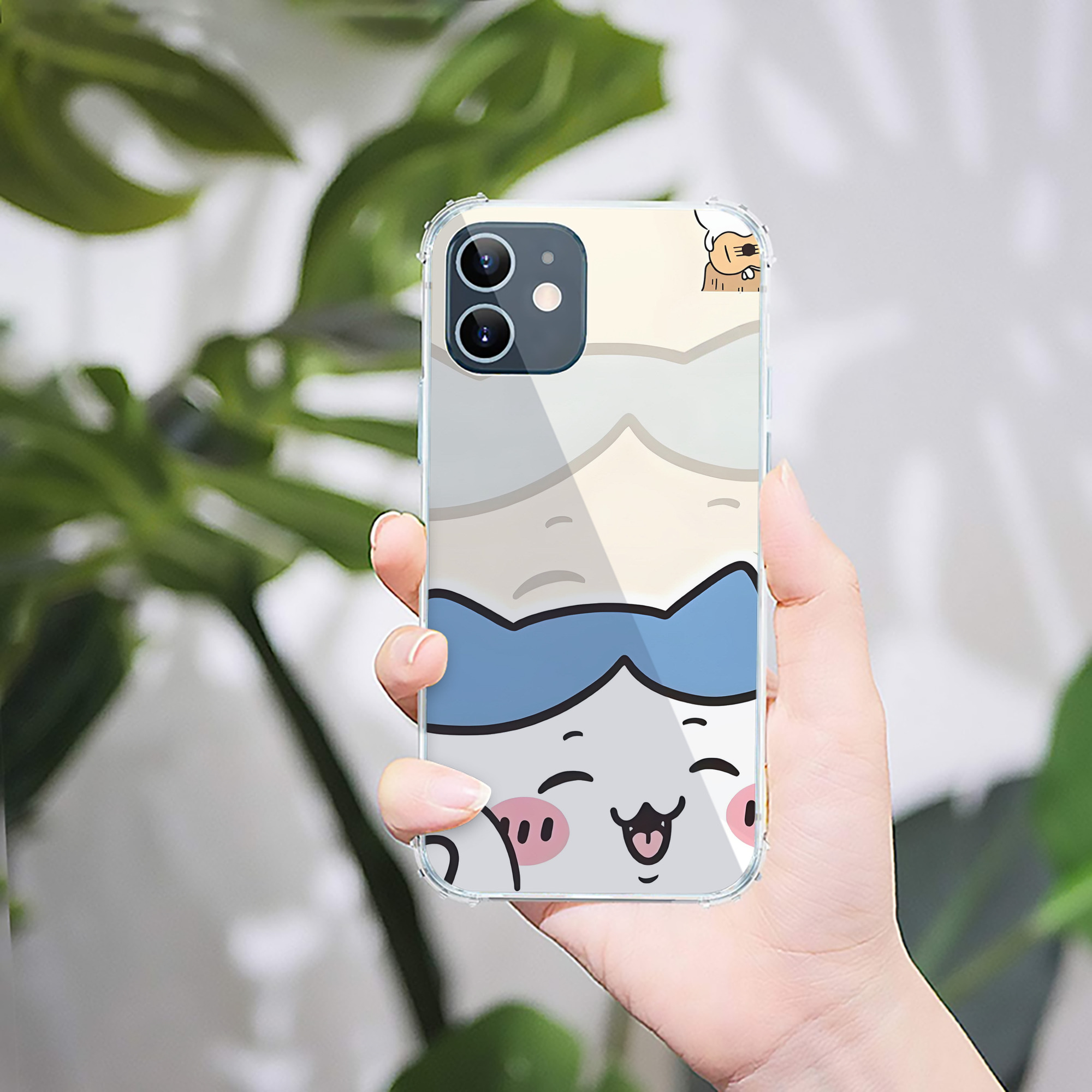 （画像用） ちいかわ Chii-kawa 【iPhone 12シリーズ対応】透明スマホケース（クリアソフトケース）